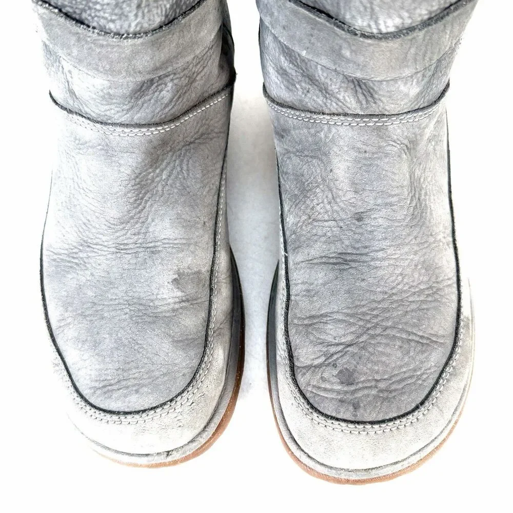 Chaco Hopi Castlerock Waterproof Nubuck Leather & Wool Boots grey size 9